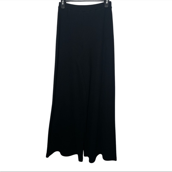 Simon Miller women’s pull on Black Wide-Leg cotton knit wide leg Pants size 1 S - Picture 1 of 4